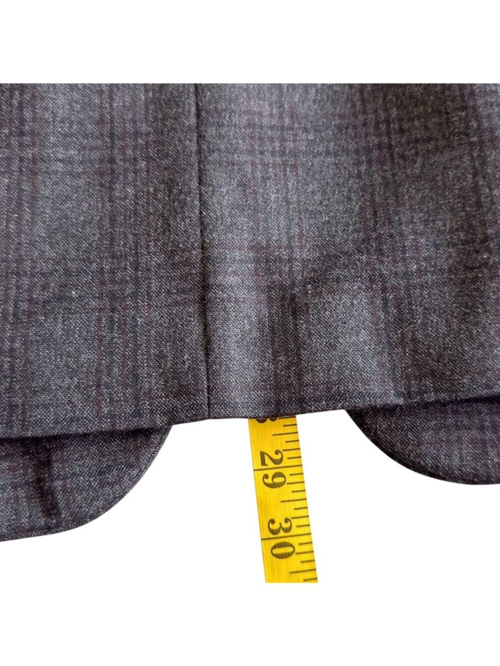 Vintage Tommy Hilfiger Mens 44 R Sport Coat Glen Plaid Check Gray Black Wool - Picture 15 of 16